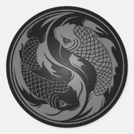 Yang Koi Fish Runder Aufkleber
