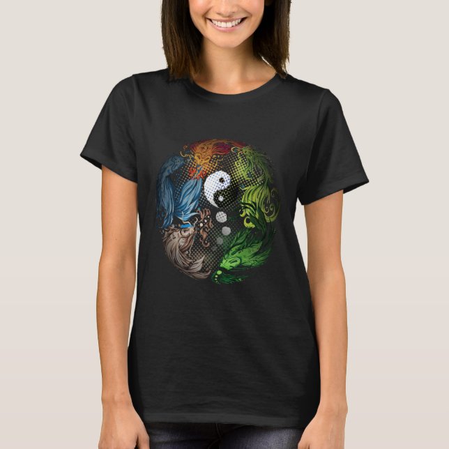 Yang mit Koi Fish Tai Chi T-Shirt (Vorderseite)