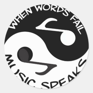 Yang-Musik Runder Aufkleber