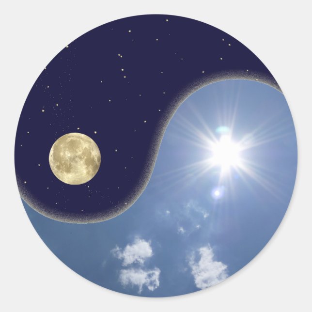 Yang Runder Aufkleber (Vorderseite)