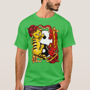 Yang Tiger Dragon Chinesisch Zodiac Asiatischer Ti T-Shirt