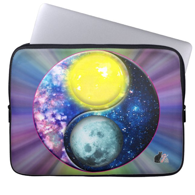Yang-Yin / Sun-Moon Laptopschutzhülle (Vorderseite)