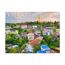Yangon, Myanmar (Birma) Postcard