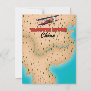 Yangtze Fluss China Kartenposter