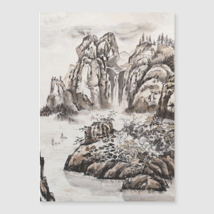 Yangze River mit Wasserfall Magnetkarte