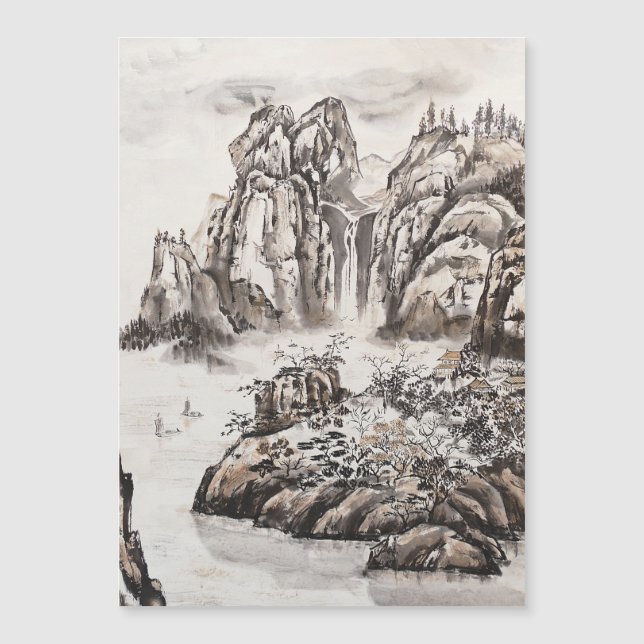 Yangze River mit Wasserfall Magnetkarte (Vorderseite)
