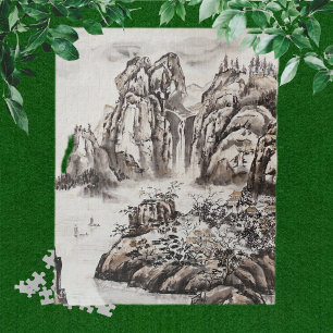 Yangze River mit Wasserfall Puzzle