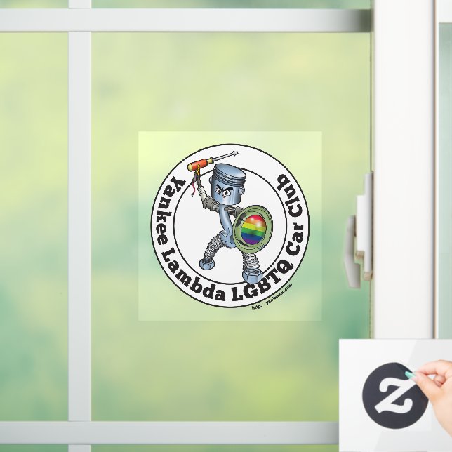 Yankee Lambda Car Club Piston Guy Window Cling Fensteraufkleber (Zuhause)