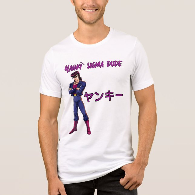 Yankī Sigma Dude  Tri-Blend Shirt (Vorderseite)
