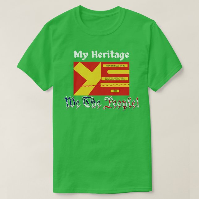 Yankton Sioux Nation Stamm Flag mein Erbe wir T-Shirt (Design vorne)