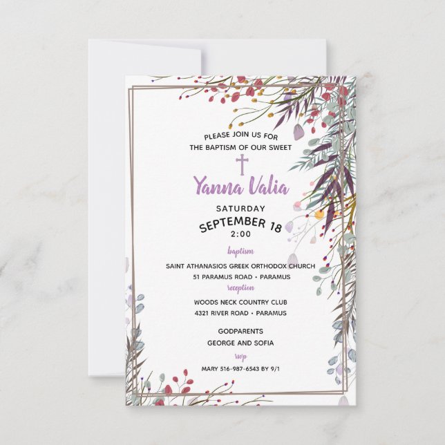 Yanna Einladung (Vorderseite)