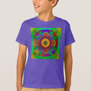 YANTRA - das große Rad - grüne Violette T-Shirt
