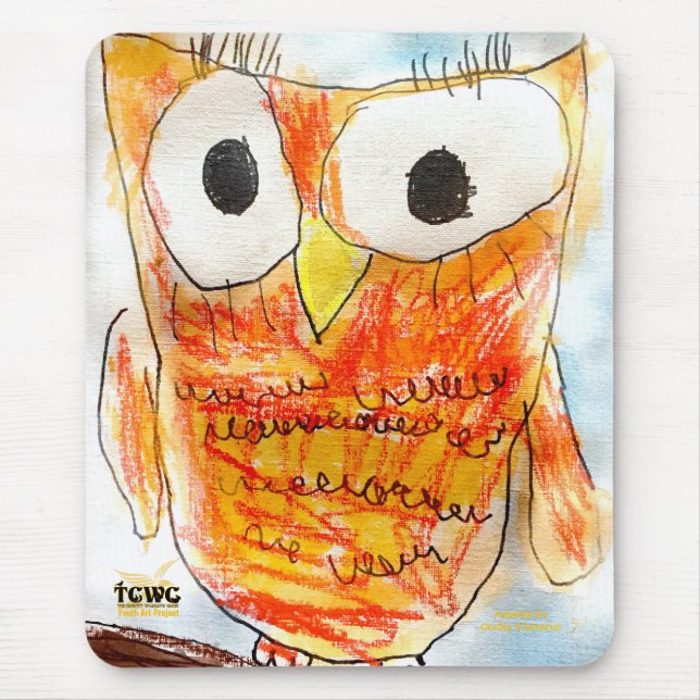YAP | Jugend-Kunst-Projekt der Designer-Eulen-| Mousepad (Vorne)
