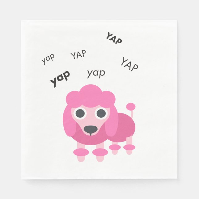 Yap Poodle Niedlich Emoji Serviette (Vorderseite)