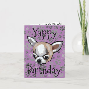 Yappy Birthday Chihuahua Card Karte