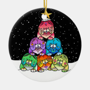 YAPPY CHOWLIDAYS Chow-Chow Porzellanverzierung Keramikornament