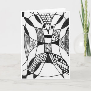 "Yappy Dog" Abstrakte Design-Grußkarte Karte