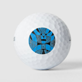 "Yappy Dog Blue" Abstrakte Wilson Golf Balls Golfball