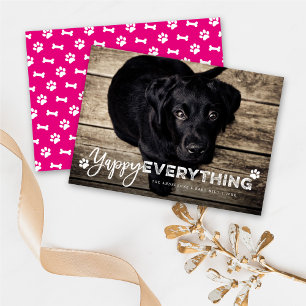 Yappy Everything Paws Dog Lover Niedliches Foto Ha Feiertagskarte