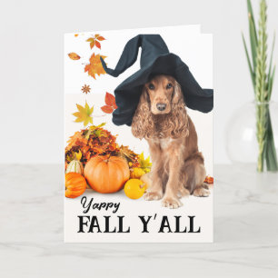 Yappy Fall Y’all Halloween Cocker Spaniel Karte