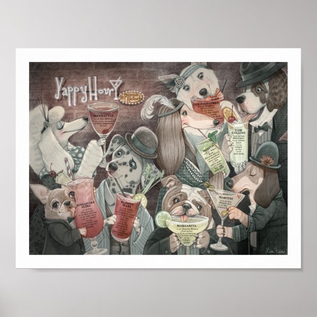 Yappy Hour Druck Poster (Vorne)