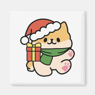 Yappy Howlidays - Niedlicher Cartoon für Weihnacht Magnet