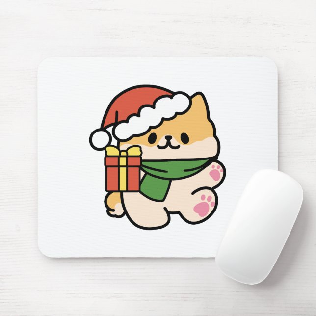 Yappy Howlidays - Niedlicher Cartoon für Weihnacht Mousepad (Mit Mouse)