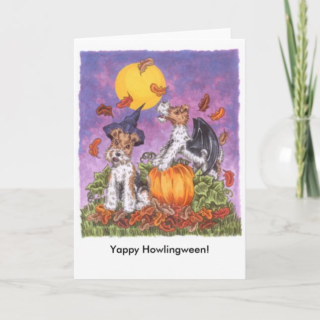 Yappy Howlingween Karte mit Umschlag (Vorderseite)