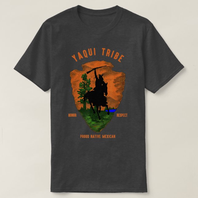 Yaqui Tribe Native Mexican Proud Retro Arro T-Shirt (Design vorne)