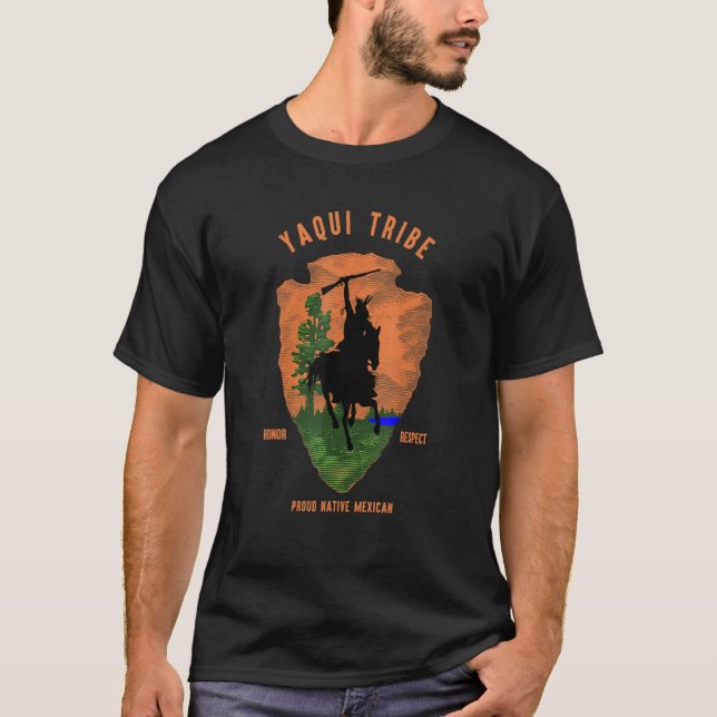 Yaqui Tribe Native Mexican Proud Retro Arro T-Shirt (Vorderseite)