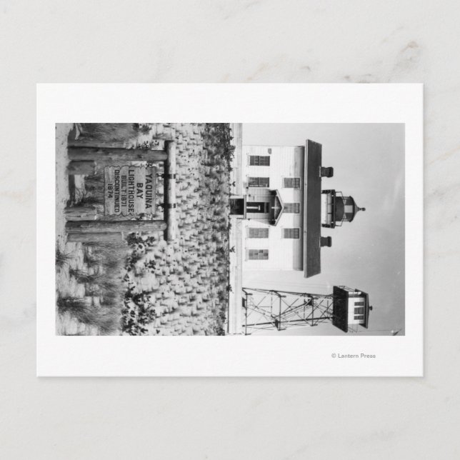 Yaquina Bay Leuchtturm FotografYaquina, OR Postkarte (Vorderseite)