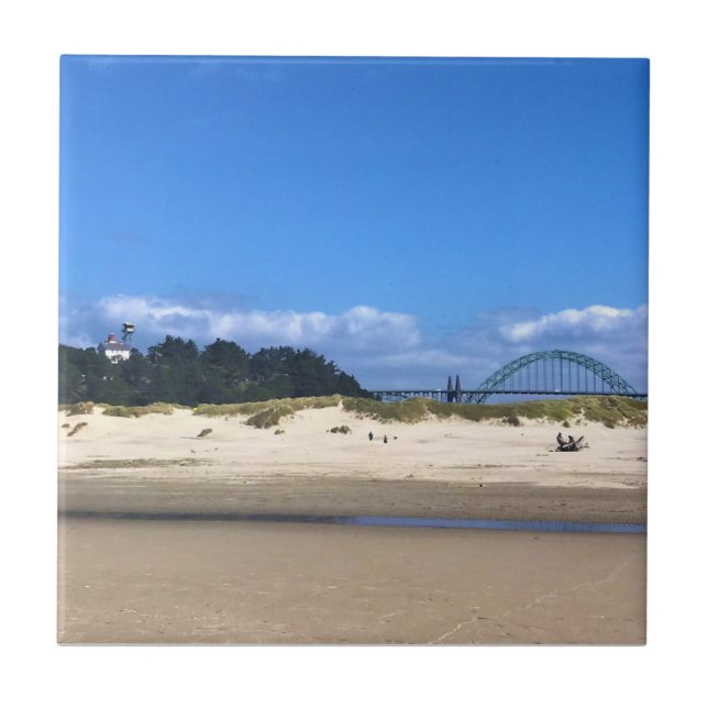 Yaquina Bay Lighthouse, Newport, Oregon Fliese (Vorderseite)