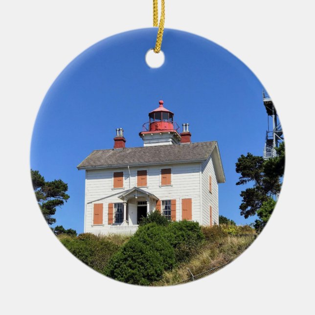 Yaquina Bay Lighthouse, Newport, Oregon Keramik Ornament (Vorne)