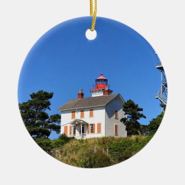 Yaquina Bay Lighthouse, Newport, Oregon Keramik Ornament (Vorne)