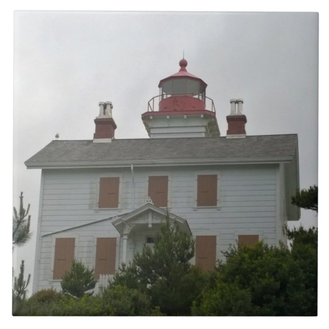Yaquina Bay Lighthouse, OR Fliese (Vorderseite)