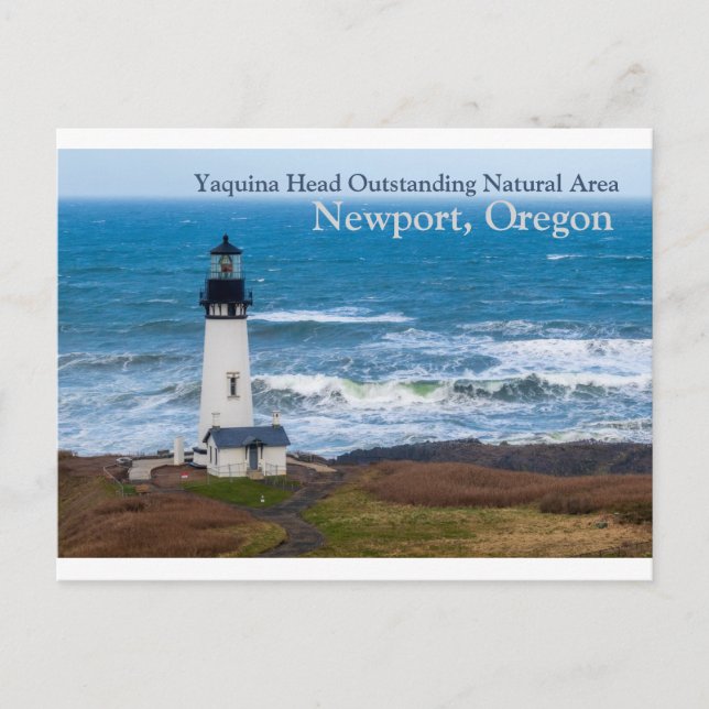 Yaquina Head Hervorragendes Leuchtturm im Naturgeb Postkarte (Vorderseite)