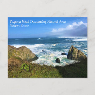 Yaquina Head Hervorragendes Naturgebiet, Oregon Po Postkarte