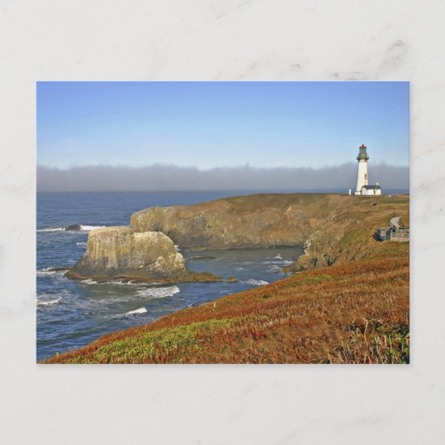 Yaquina Head Lighthouse in Newport Oregon Postkarte (Vorderseite)