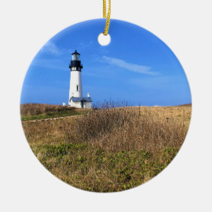 Yaquina Head Lighthouse, Newport, Oregon Keramik Ornament