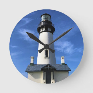 Yaquina Head Lighthouse, Newport, Oregon Runde Wanduhr