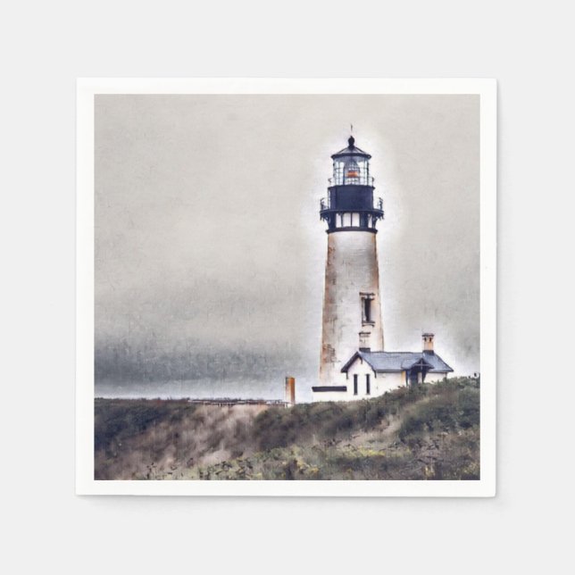 Yaquina Head Lighthouse Newport Oregon Serviette (Vorderseite)