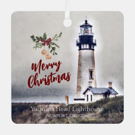 Yaquina Head Lighthouse Newport Oregon Weihnachten Ornament Aus Metall
