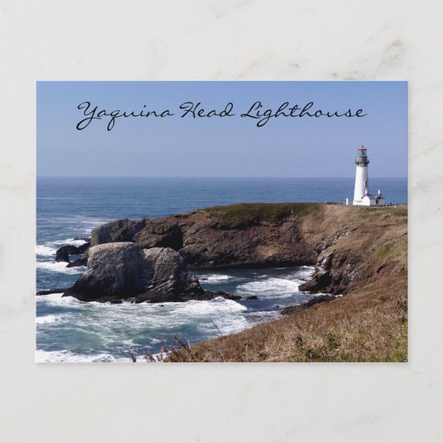 Yaquina Head Lighthouse Oregon Postcard Postkarte (Vorderseite)