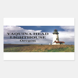 Yaquina Head Lighthouse, Oregon Rechteckiger Aufkleber