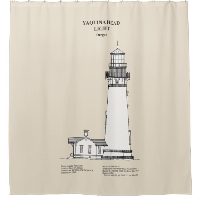Yaquina Head Lighthouse - Oregon - SBD Duschvorhang (Vorderseite)