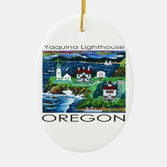 Yaquina Leuchtturm ~ Oregon Keramikornament (Vorne)