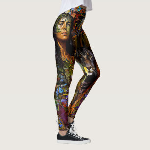 "Yaraquim" Jaguar Blossom - Frauen in Amazonien Leggings