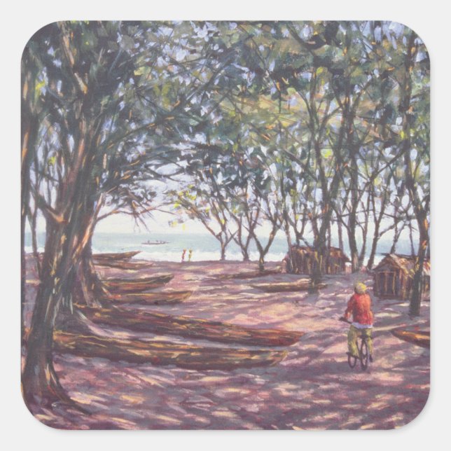 Yard Kafountine 1998 Quadratischer Aufkleber (Vorderseite)