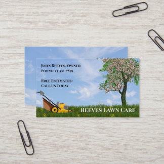 Yard Lawncare Landscaping Service Business Card Visitenkarte