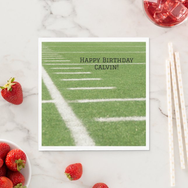 Yard Line Field Football Geburtstagsparty Serviette (Beispiel)